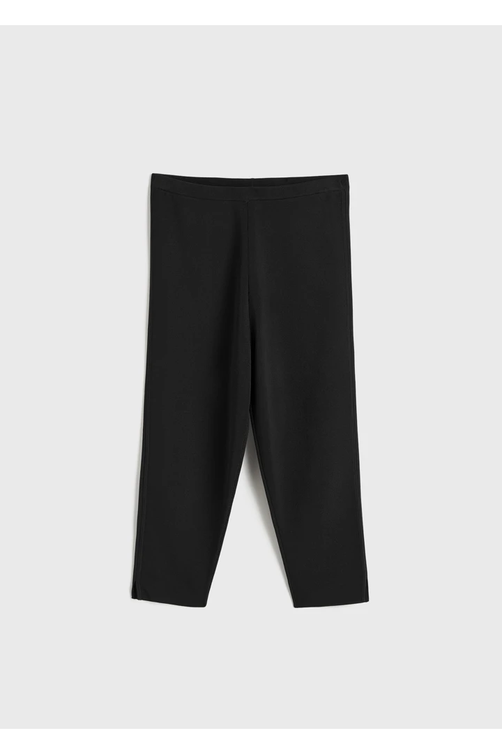 컴팩트 니트 카프리 트라우저 블랙