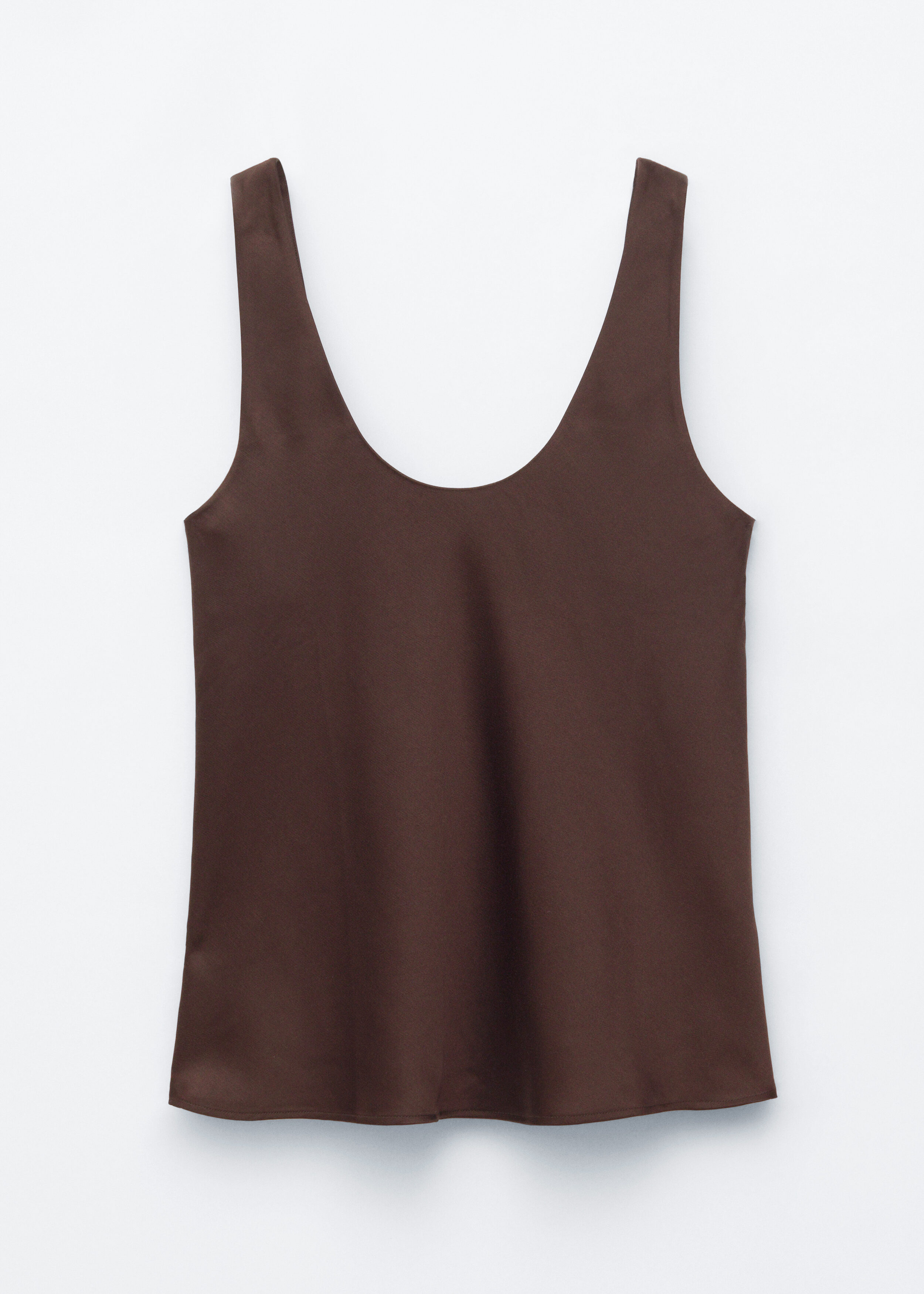 앤아더스토리즈 스쿠프 넥 탱크 탑의 다크 브라운컬러 Product입니다.