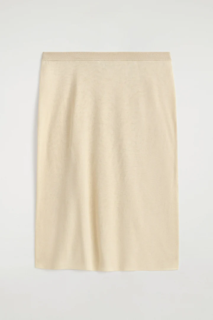 COS default image 24 of 베이지 in 쉬어 니티드 실크 캐시미어 스커트
