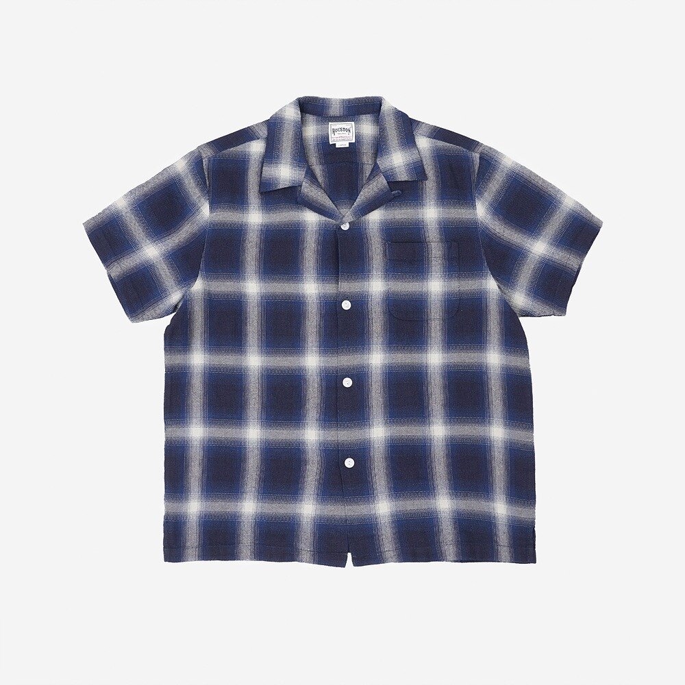 노클레임 [현대백화점] 41165 Indigo HB Ombre Check S/S Shirt - Indigo One Wash +할인쿠폰