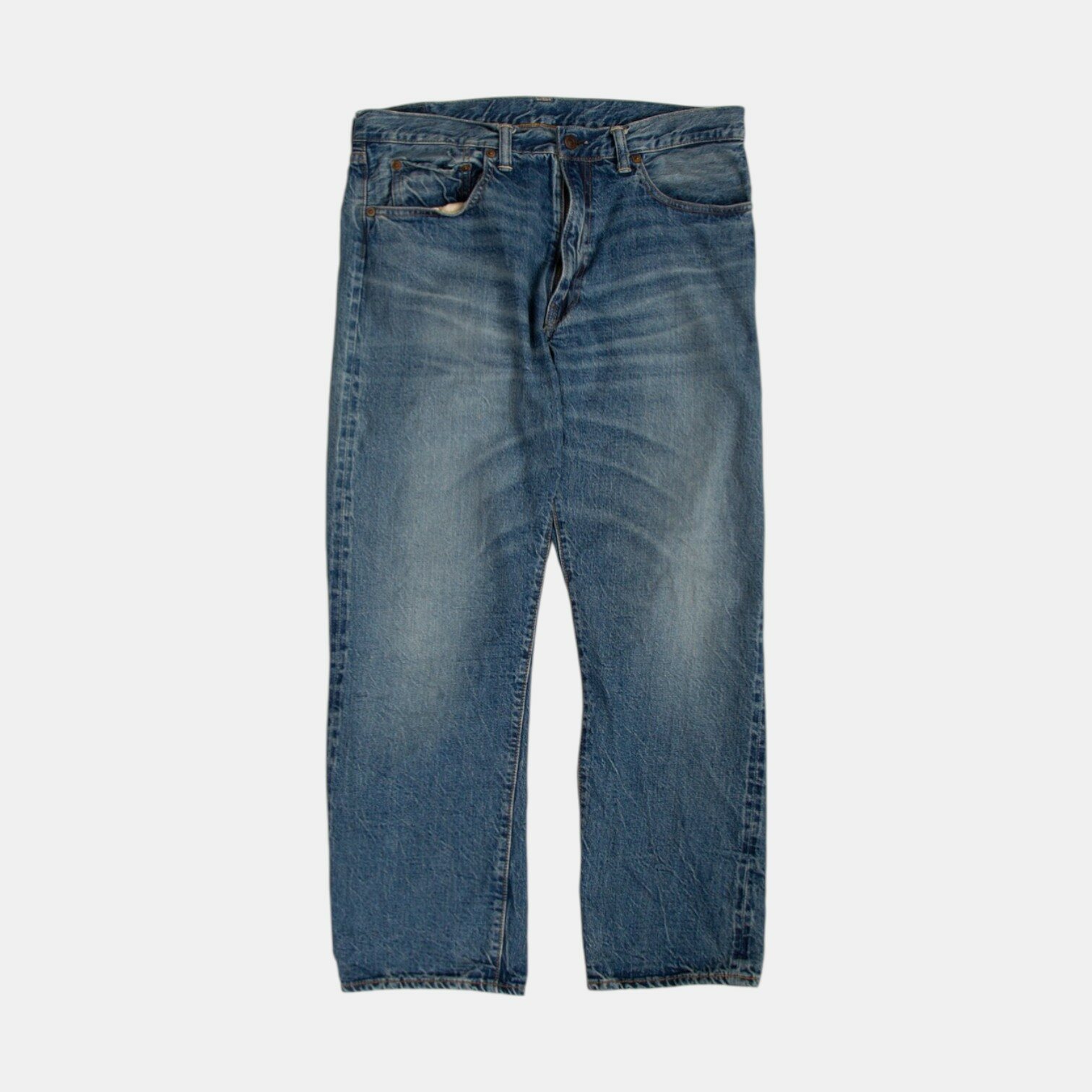 LOT 2ND-HAND 1105 USED WASH MEDIUM INDIGO 상품 이미지