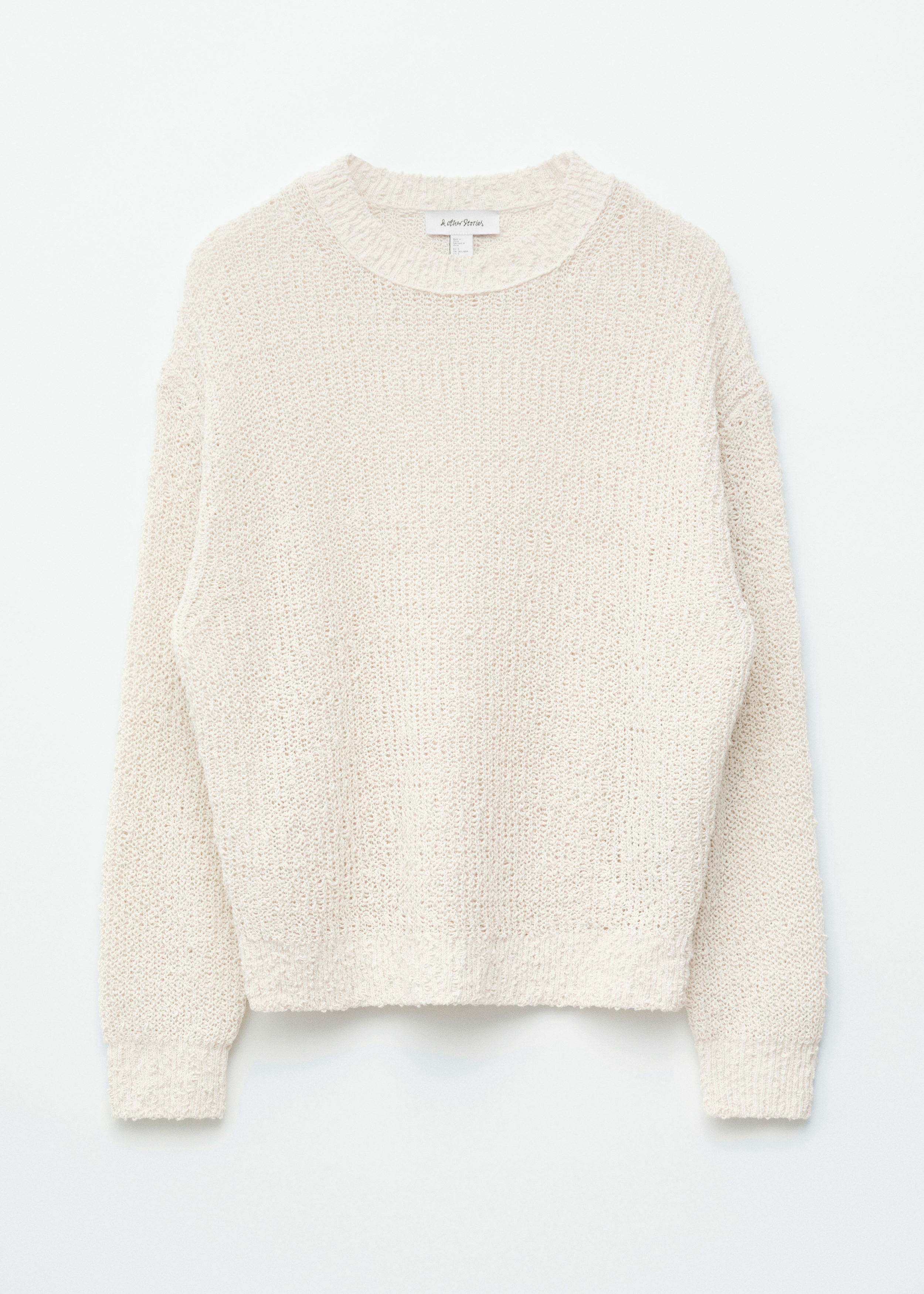 &OS image 4 of 화이트 in 실크 블렌드 니트 스웨터