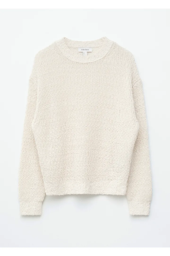 앤아더스토리즈 실크 블렌드 니트 스웨터의 오프-화이트컬러 Product입니다.