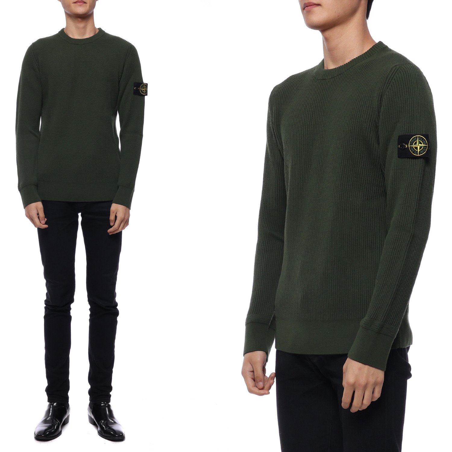 [현대백화점] [스톤아일랜드] 22FW 남성 와펜 패치 울 니트 (7715553C2_V0058_22F) +할인쿠폰