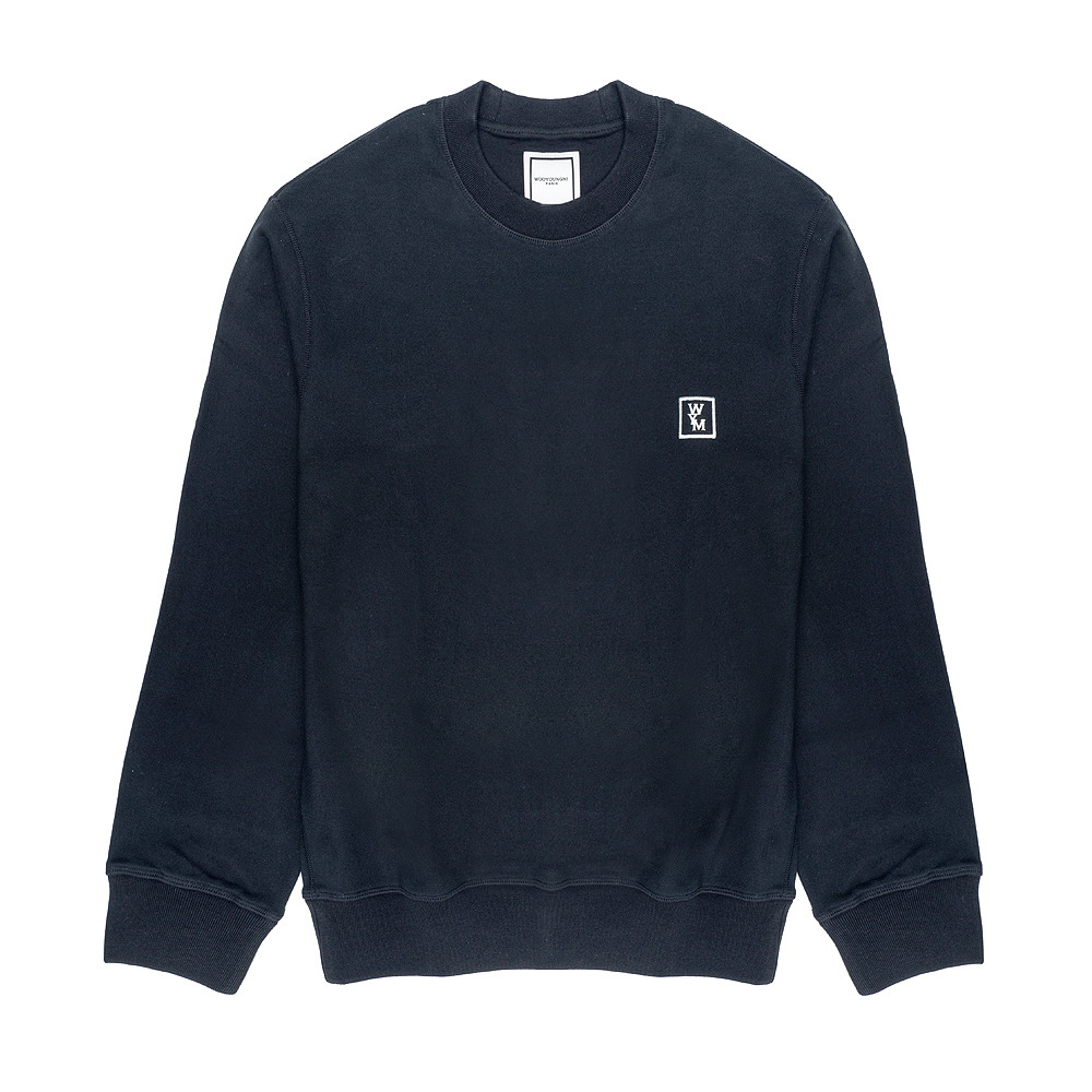 [현대백화점] [H.Point Pay현대백화점카드5%즉시할인~03/29]우영미 블랙 백로고 스웨트셔츠 W233TS27-715B