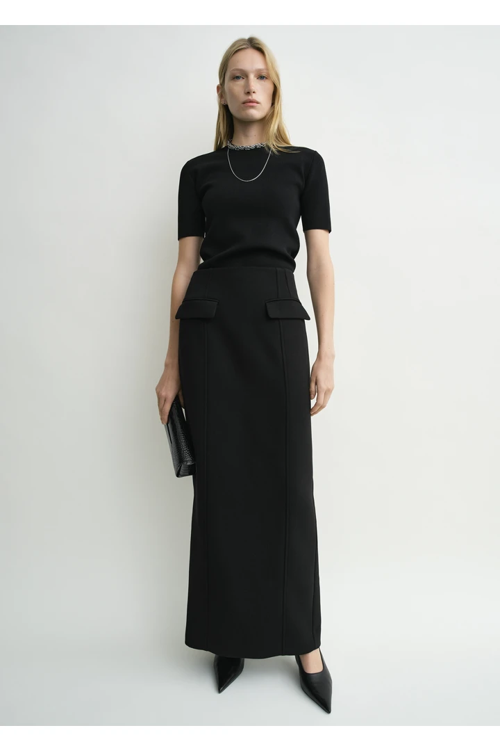 TOTEME 포켓 수트 스커트 블랙의 블랙컬러 0번쨰 이미지입니다.