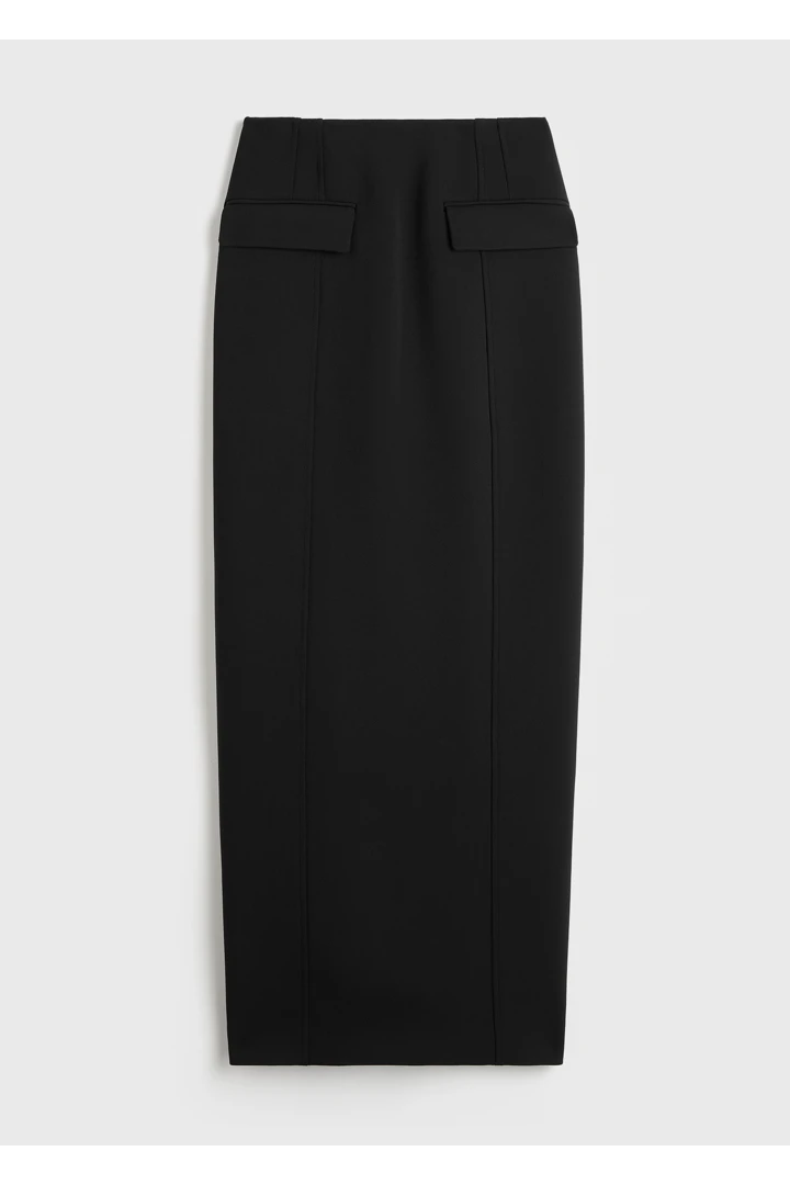 포켓 수트 스커트 블랙