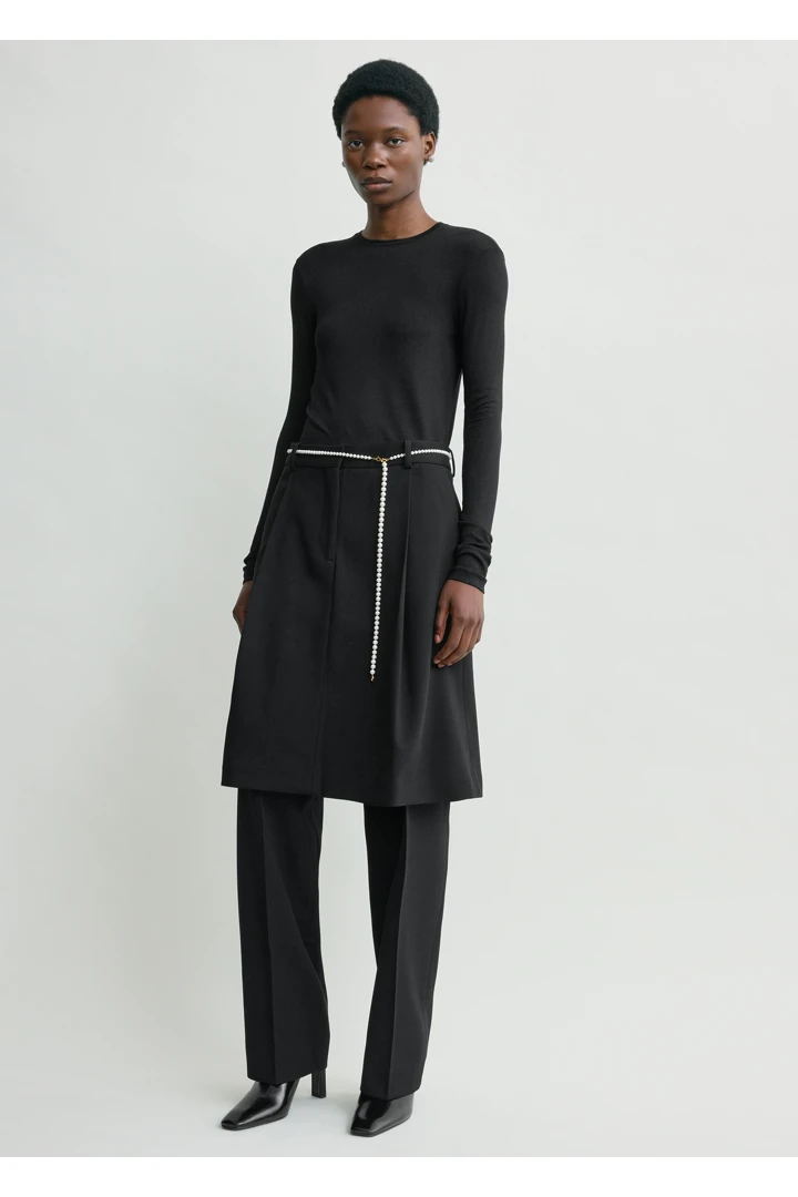 TOTEME default image 21 of 블랙 in 롱 슬리브 저지 탑 블랙