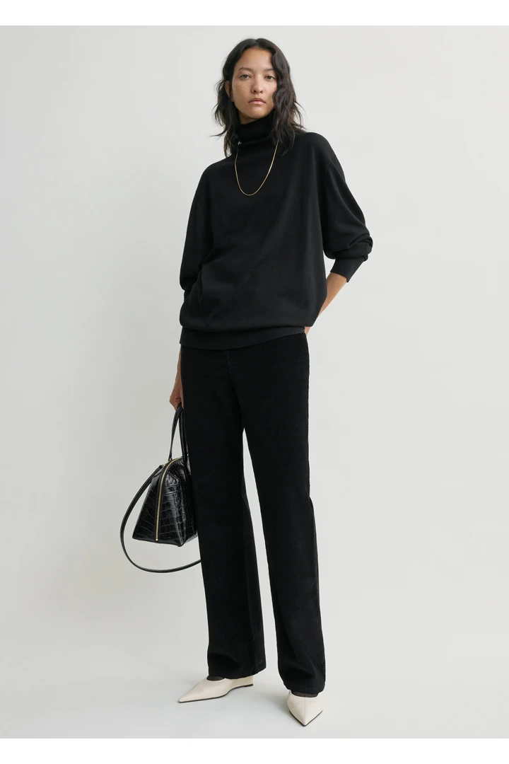 TOTEME default image 13 of 블랙 in 스트레이트 코드 트라우저 블랙