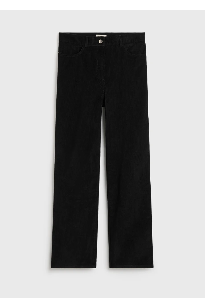 스트레이트 코드 트라우저 블랙