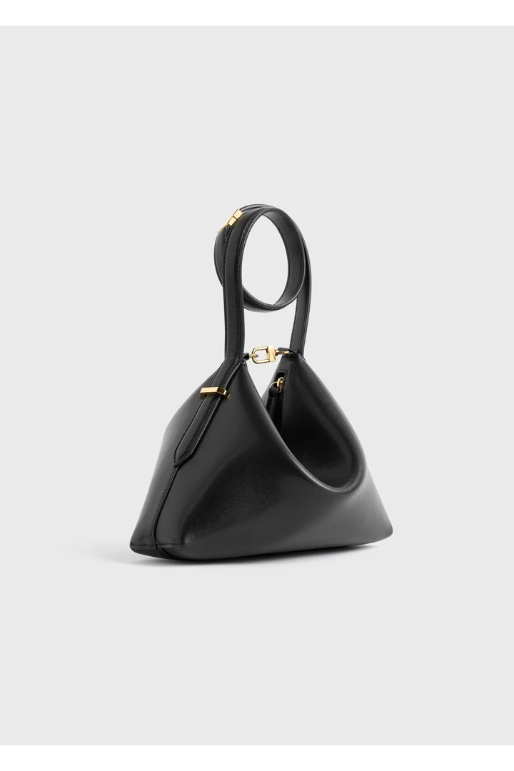 TOTEME 베벨 레더 리스틀릿 백 블랙의 블랙컬러 7번쨰 이미지입니다.