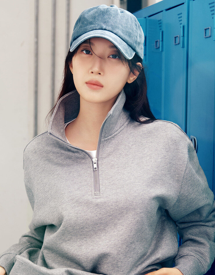 NEW [문가영] 브러시드 테리 하프집업 풀오버 326931 상품 이미지