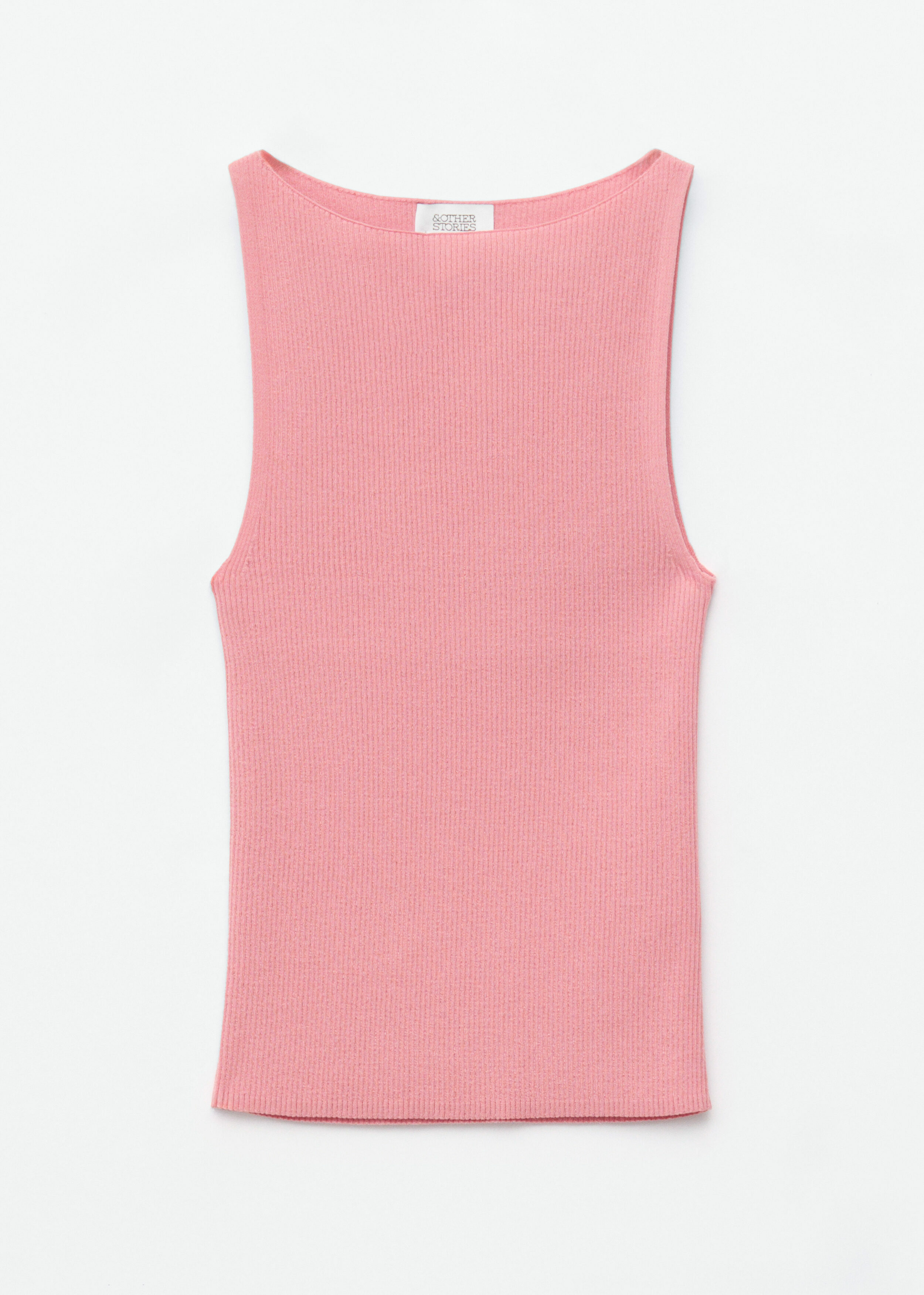 앤아더스토리즈 립 니트 탱크 탑의 핑크컬러 Product입니다.