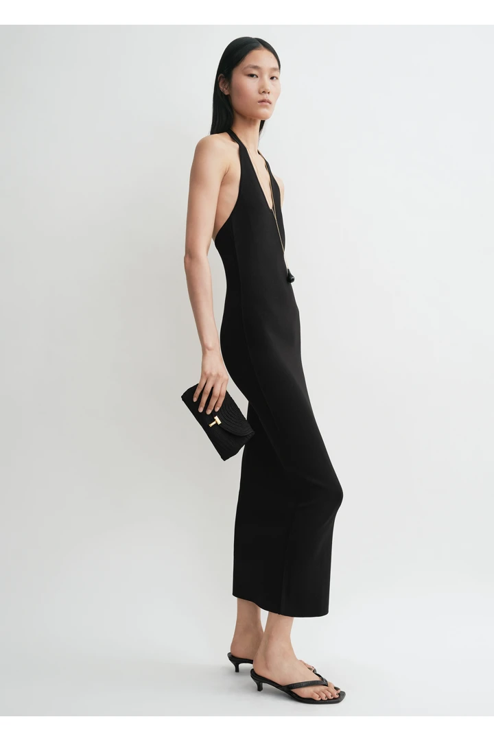 TOTEME 미니 티-락 클러치 블랙의 블랙컬러 1번쨰 이미지입니다.