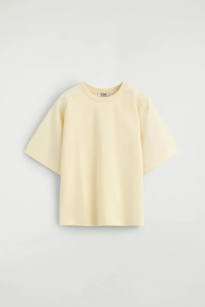 COS default image 28 of 옐로우 in 포플린 패널 저지 티셔츠