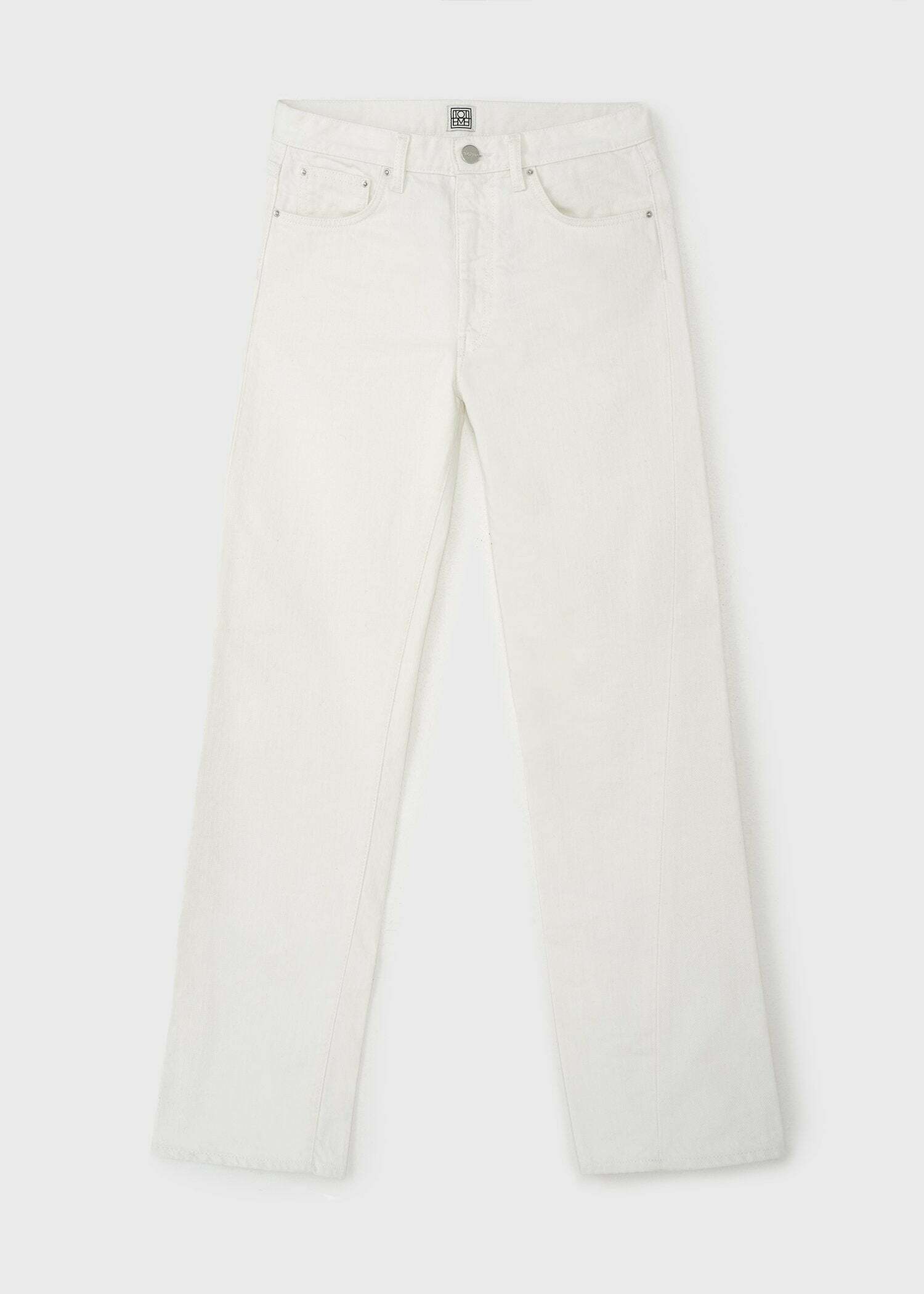 TOTEME 트위스티드 심 데님 오프 화이트의 오프-화이트컬러 4번쨰 이미지입니다.