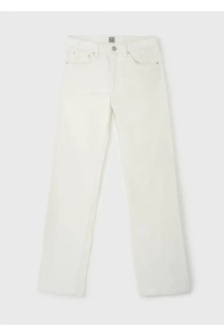 트위스티드 심 데님 오프 화이트