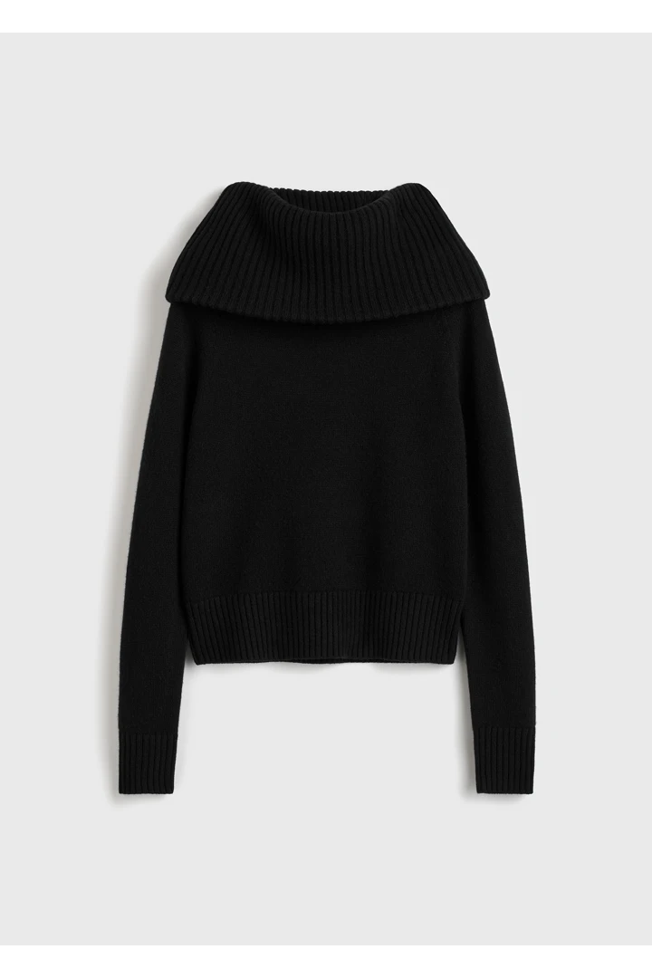TOTEME default image 7 of 블랙 in 퍼널 울 니트 블랙