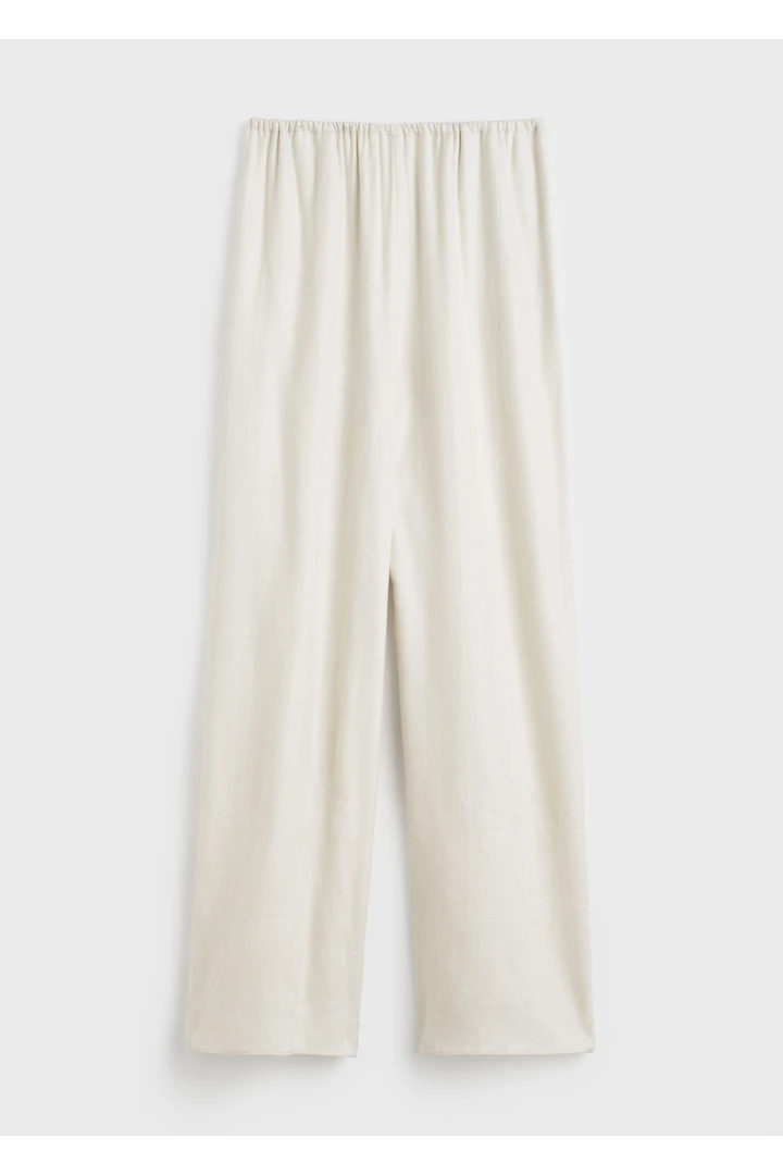 TOTEME default image 13 of 크림 in 모노그램 플란넬 PJ 바텀 에크루