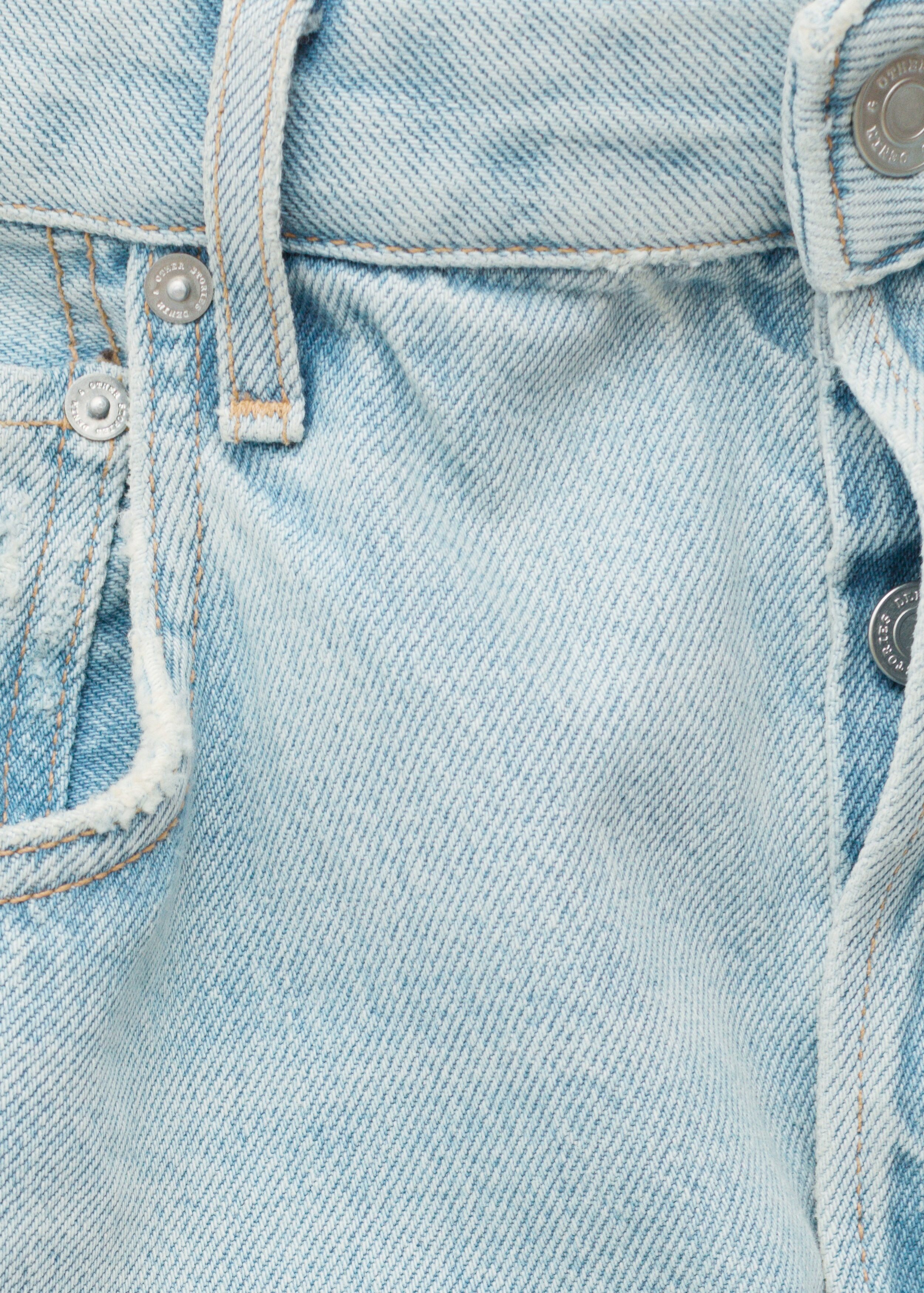 앤아더스토리즈 배럴 레그 진의 블루컬러 Detail입니다.