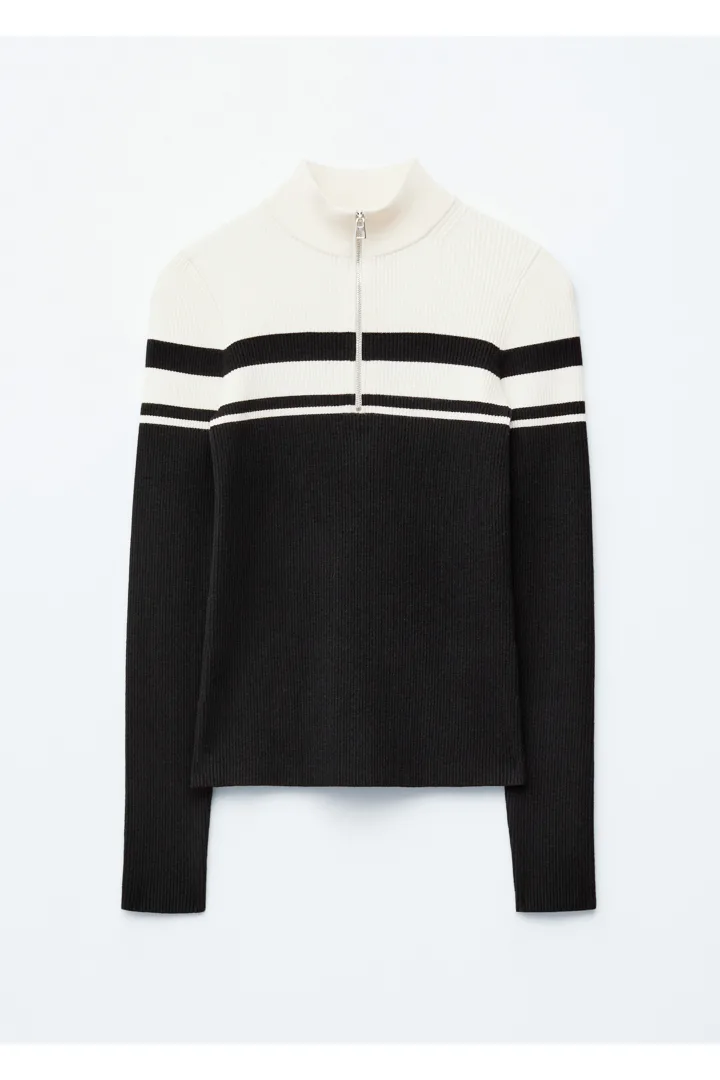 &OS image Style With default 0 of null in 집 탑 모크 넥 스웨터