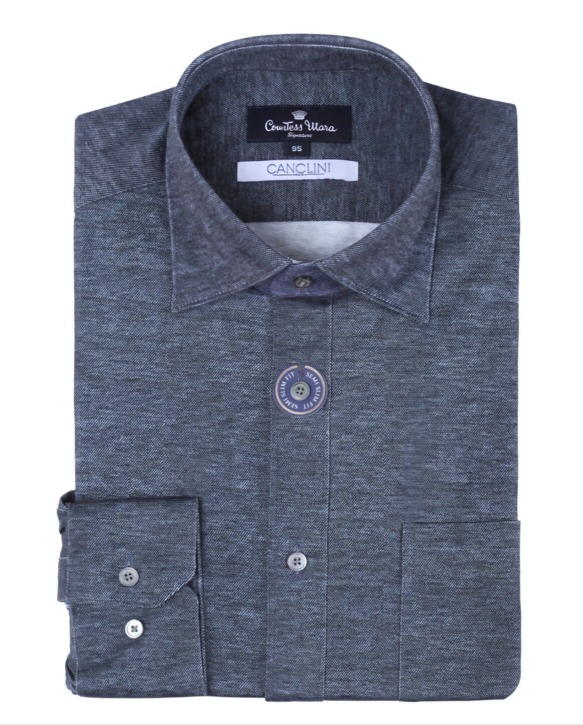 [현대백화점] (양말증정)이태리 강끌리니 수입면100 솔리드 중슬림핏 긴팔 캐쥬얼 남방CDSV3C4106N0 +할인쿠폰