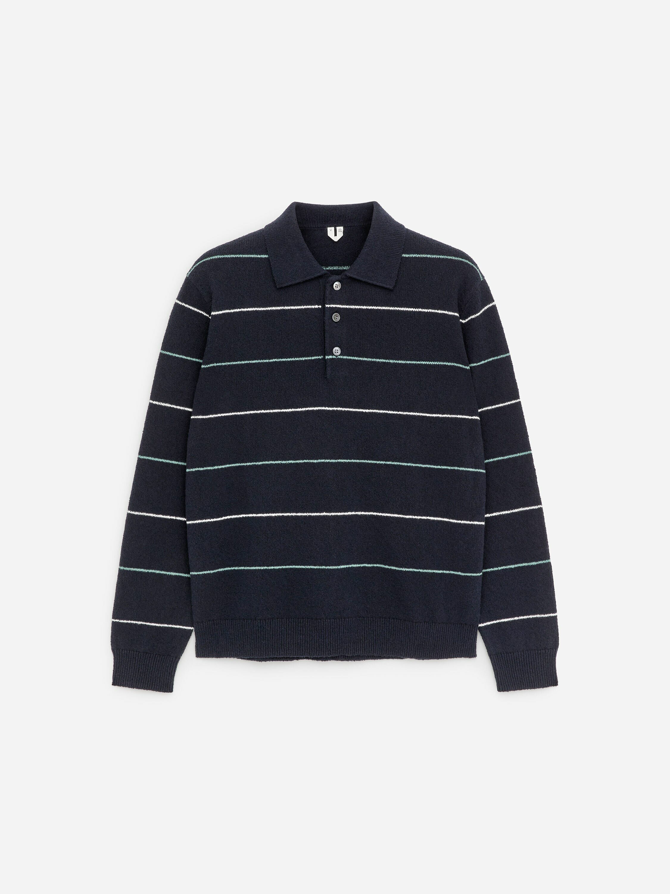 ARKET default image 3 of Blue in 니티드 폴로 셔츠