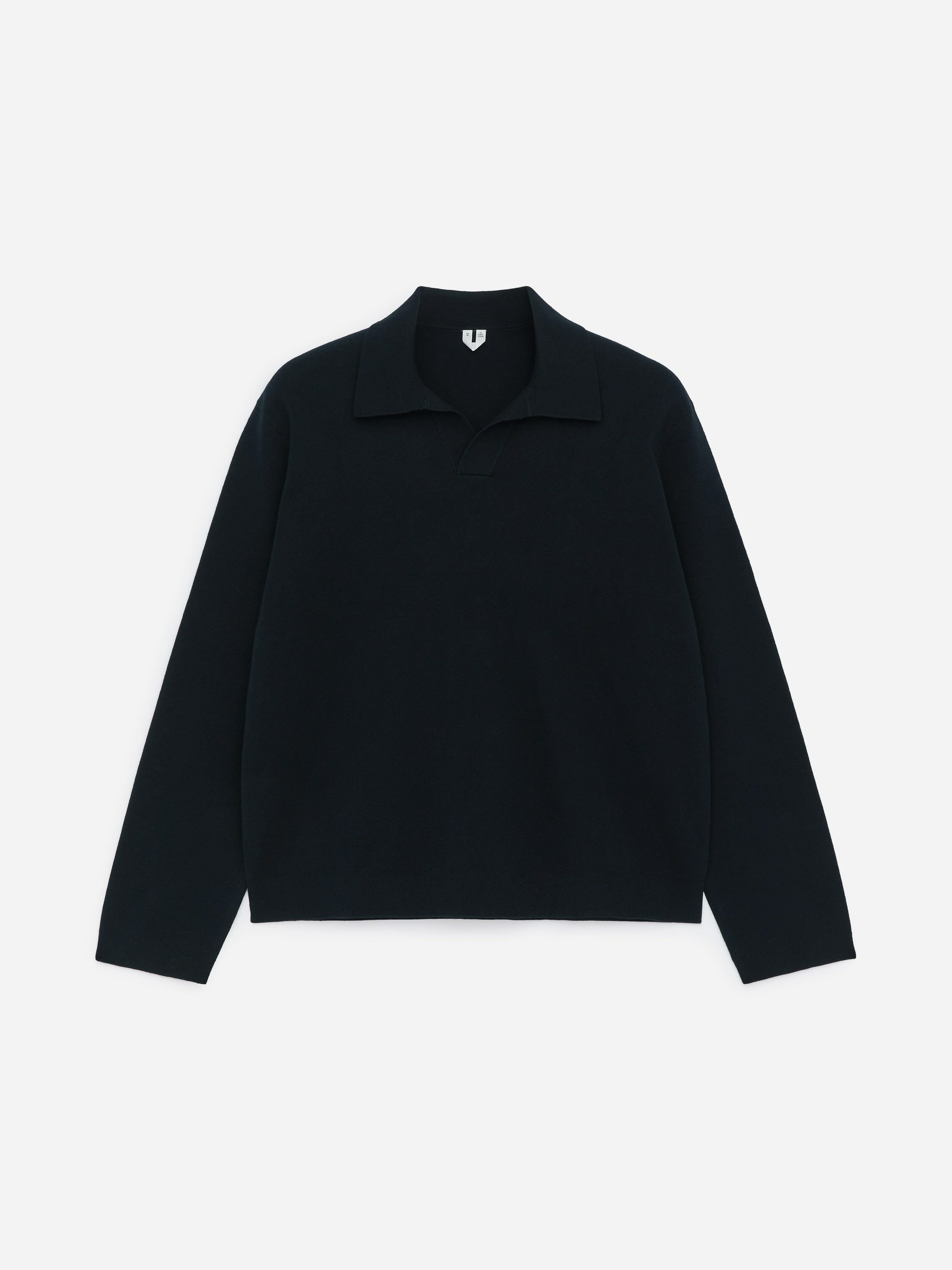 ARKET default image 8 of Blue in 코튼 실크 블렌드 폴로 셔츠