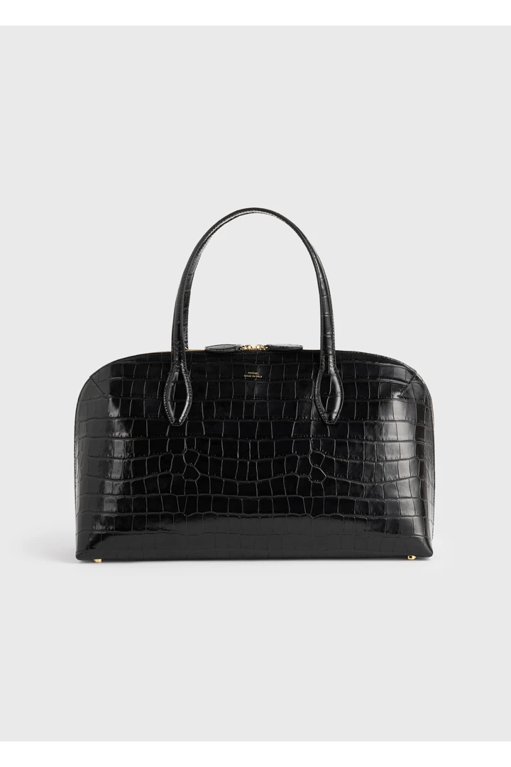 TOTEME default image 2 of 블랙 in 미디엄 크로커 엠보스드 데이 토트 블랙