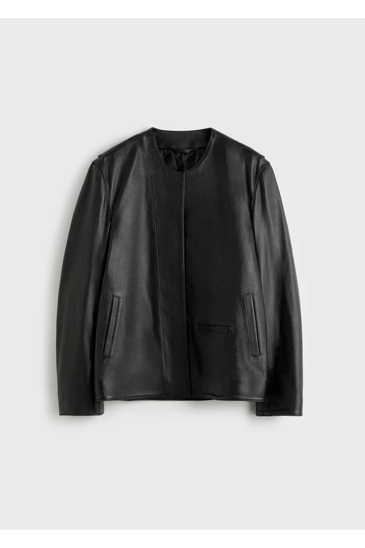 TOTEME default image 10 of 블랙 in 미니멀 바이커 재킷 블랙