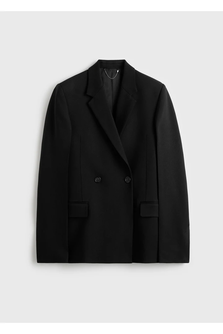 TOTEME 롱 박시 블레이저 블랙의 블랙컬러 6번쨰 이미지입니다.