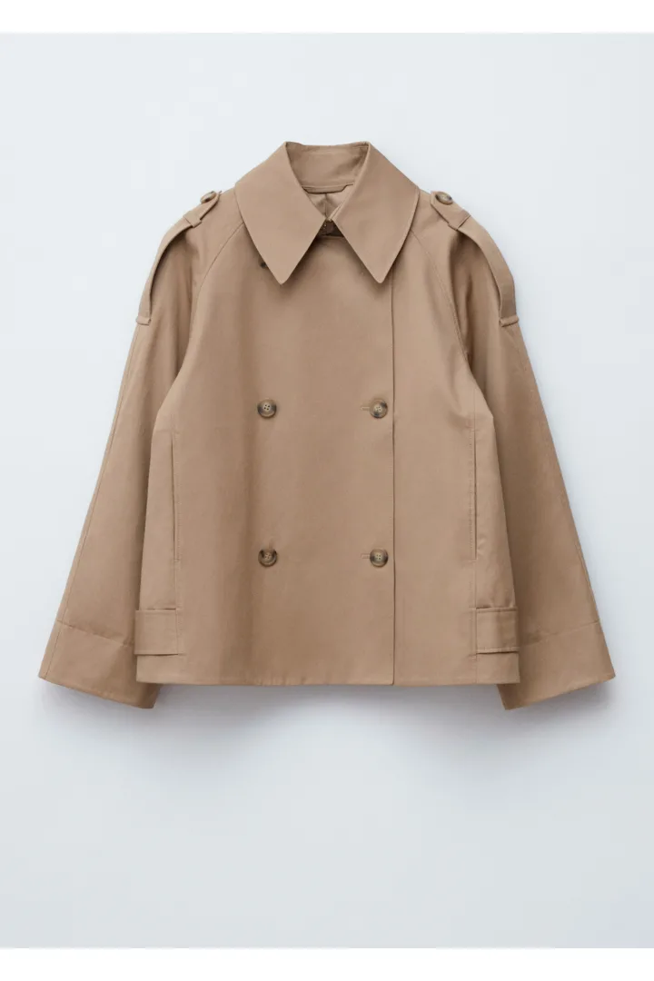 &OS image Style With default 0 of null in 더블 브레스티드 트렌치 자켓