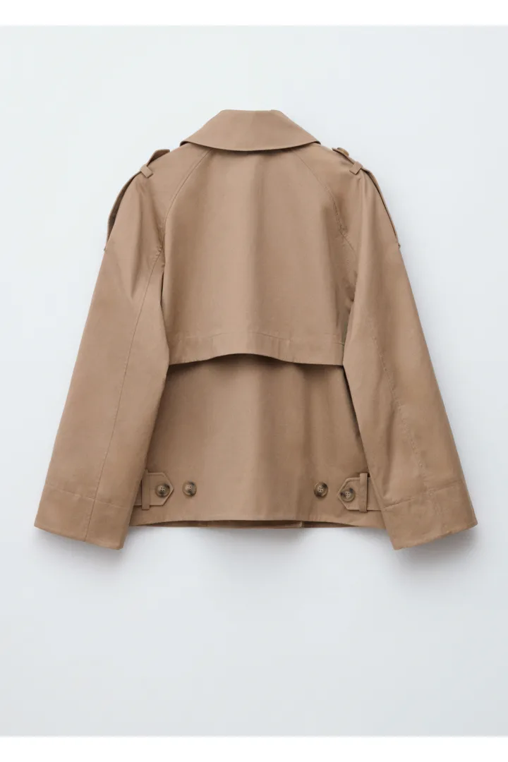 앤아더스토리즈 더블 브레스티드 트렌치 자켓의 베이지컬러 Product입니다.