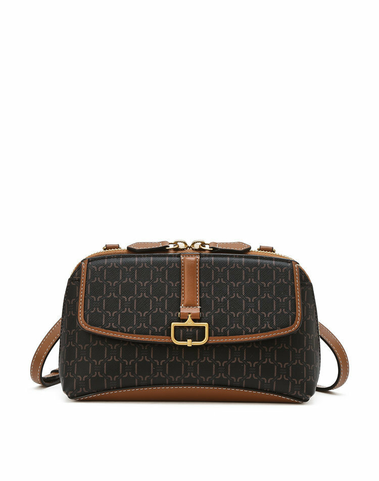 주식회사 LF [현대백화점] [H.Point Pay현대백화점카드5%즉시할인~03/29]DCWA5F589W2  버크백샬롯 DD 패턴 가죽배색 미니 크로스백 +할인쿠폰