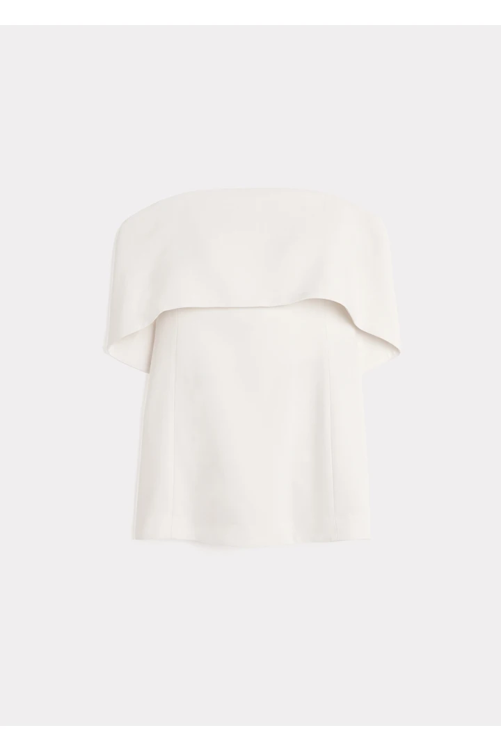 오프-숄더 이브닝 탑 마카다미아