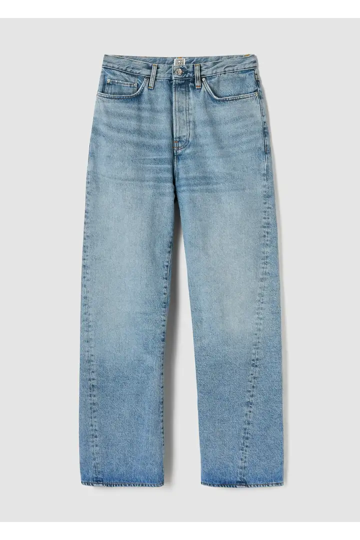 트위스티드 심 데님 풀 렝스 원 블루