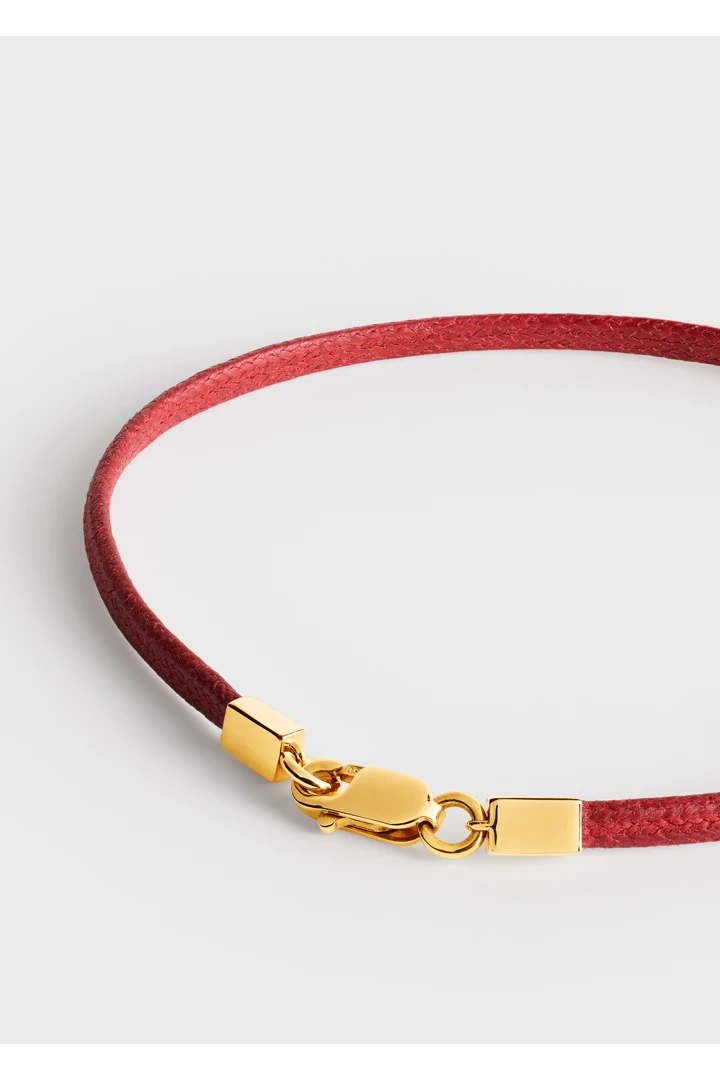 TOTEME 미니 다이아몬드 브레이슬릿 레드/골드의 레드/골드컬러 3번쨰 이미지입니다.