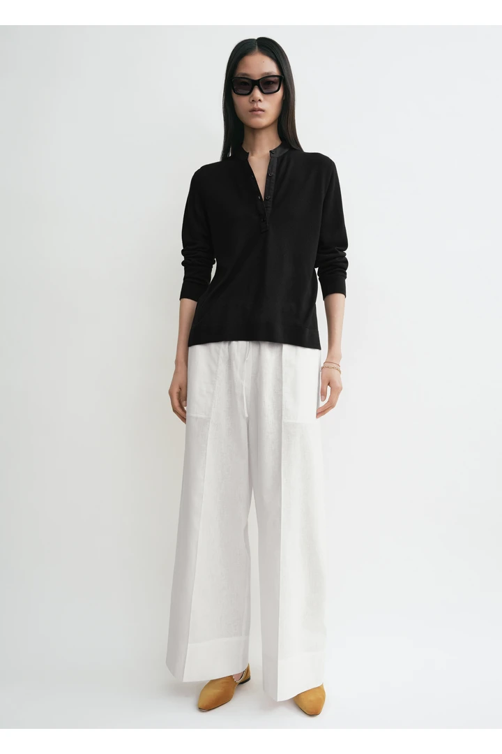 TOTEME default image 12 of 블랙 in 울 실크 니트 블랙