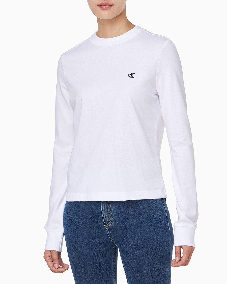여성 L/S 아카이브 로고 크루넥 티셔츠(47D269G) 상품 이미지