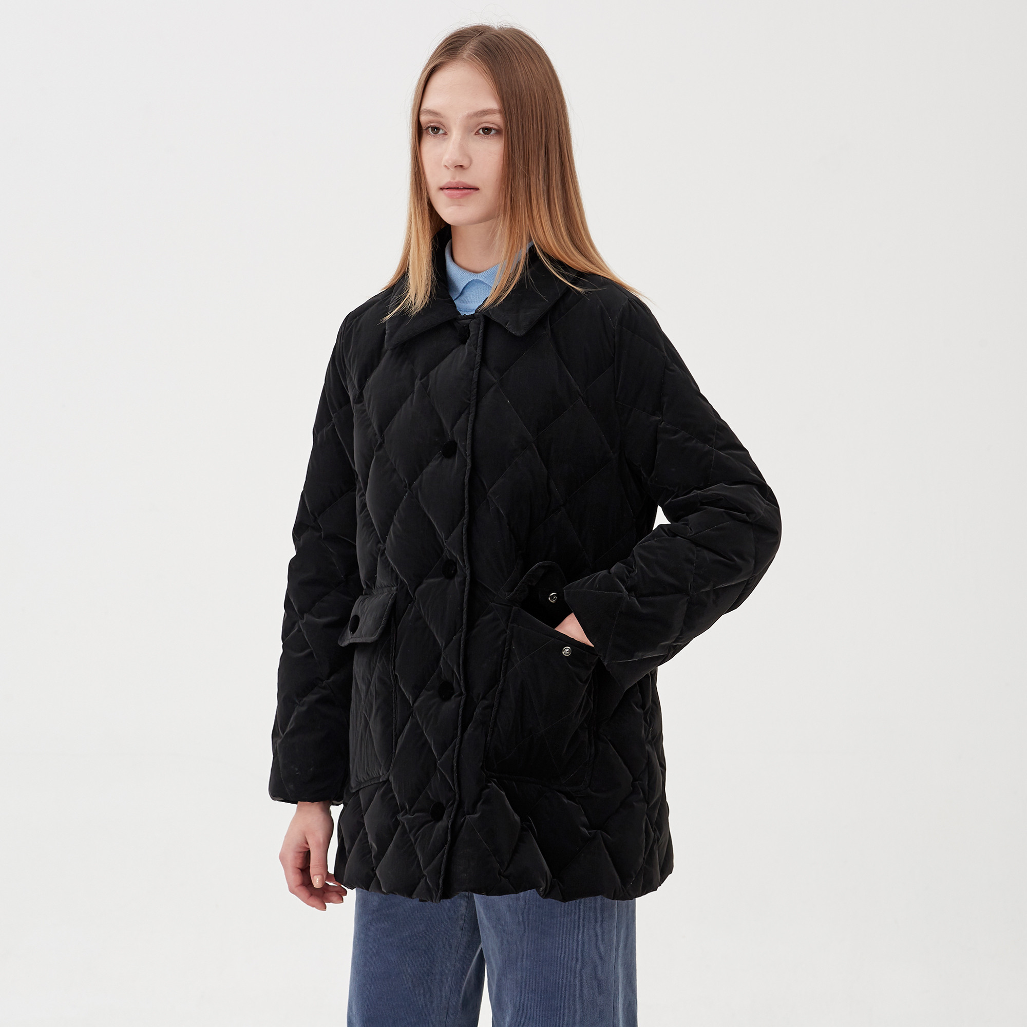 밍크 퍼 카라 구스 다운 자켓 GY26W4FRUR499 상품 이미지