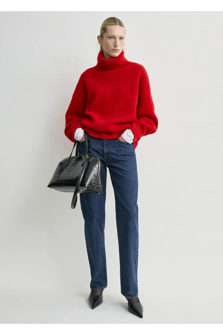 TOTEME 더블 니트 터틀넥 포피의 포피컬러 1번쨰 이미지입니다.