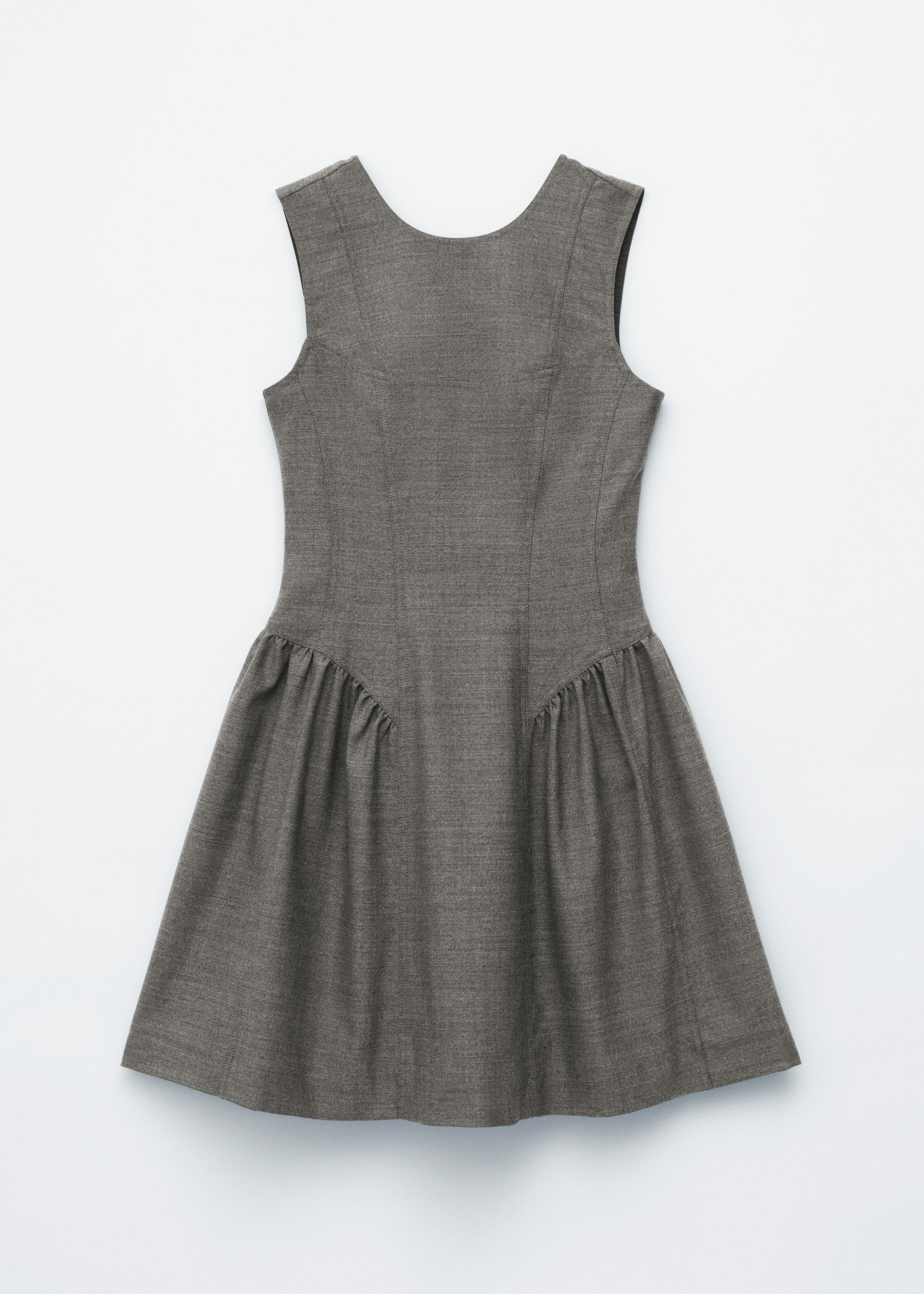 앤아더스토리즈 플레어 울 미니 드레스의 다크 그레이컬러 Product입니다.