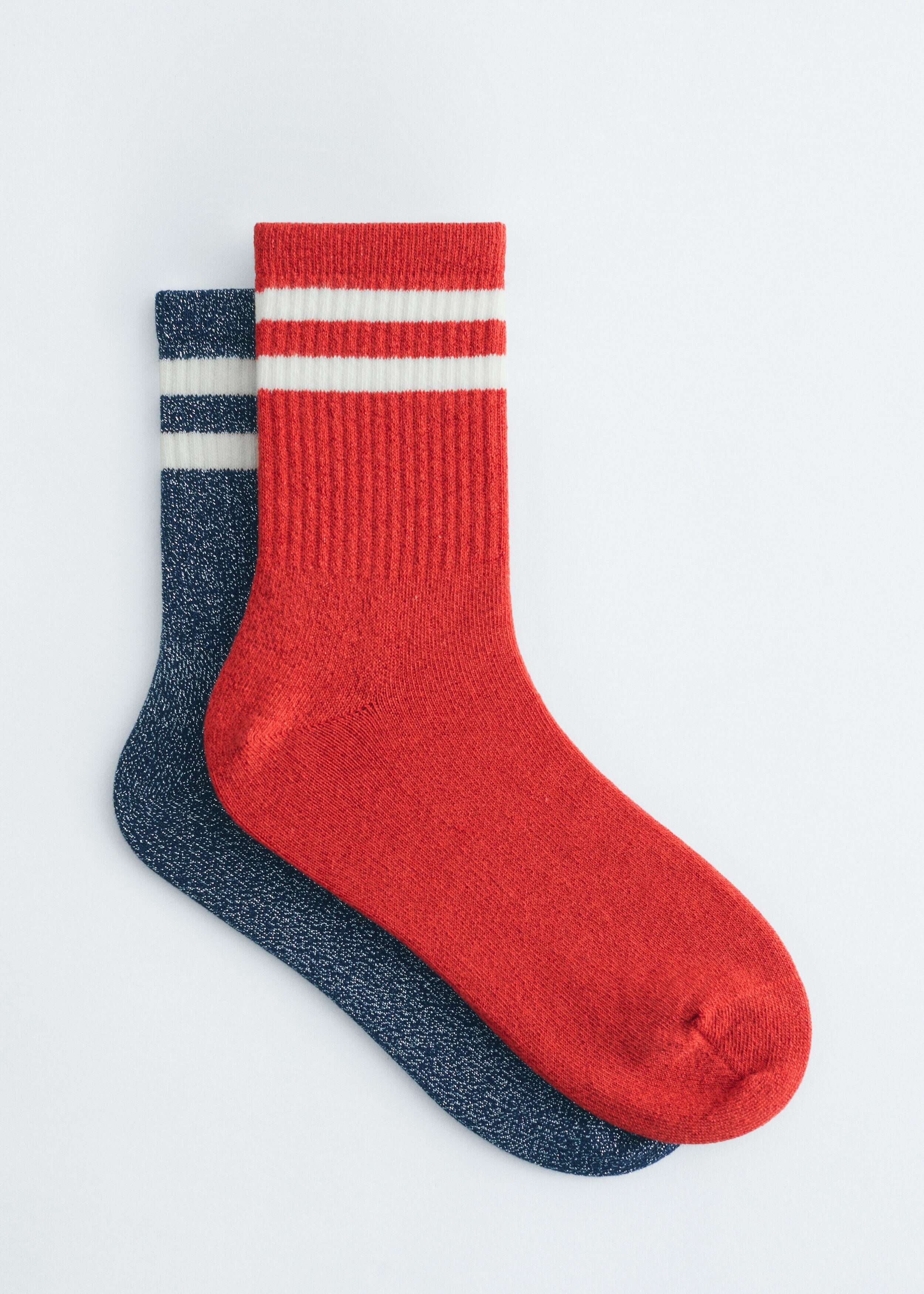 &OS image 25 of 레드 in 2 팩 글리터리 삭스