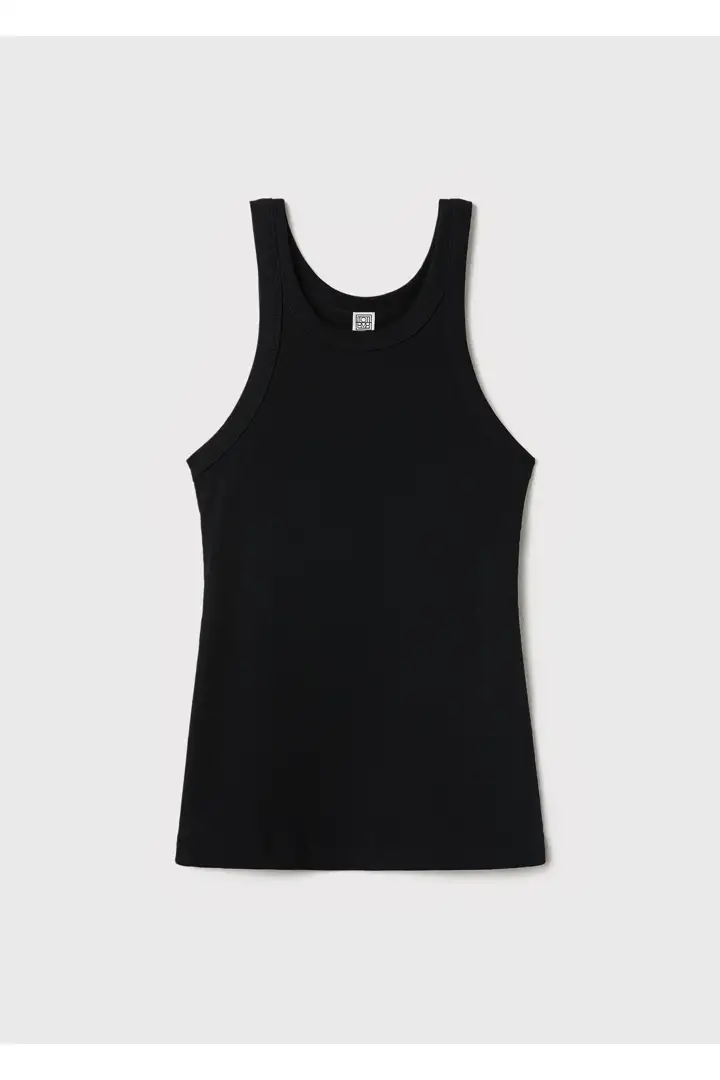 커브드 립 탱크탑 블랙