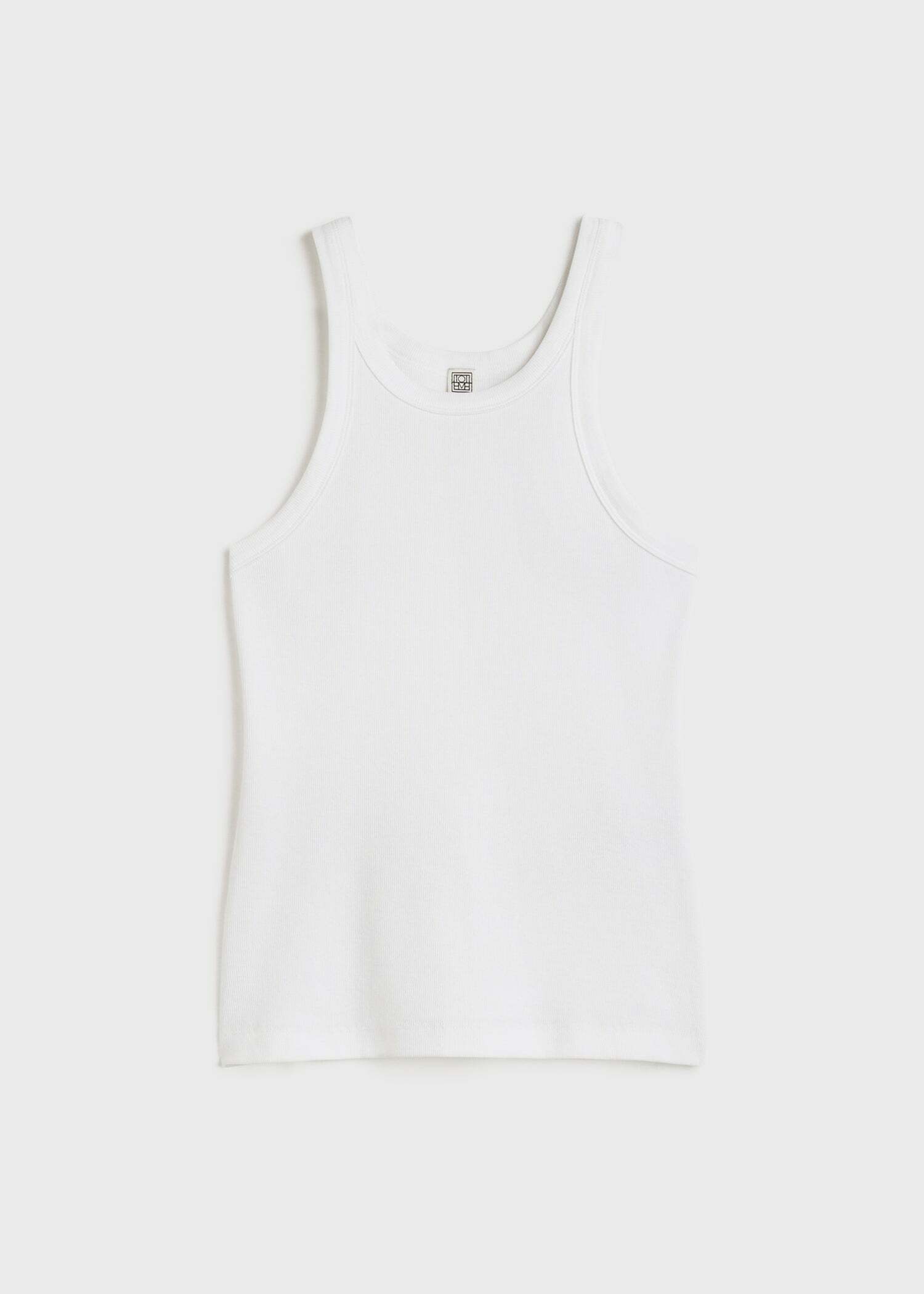 커브드 립 탱크탑 화이트