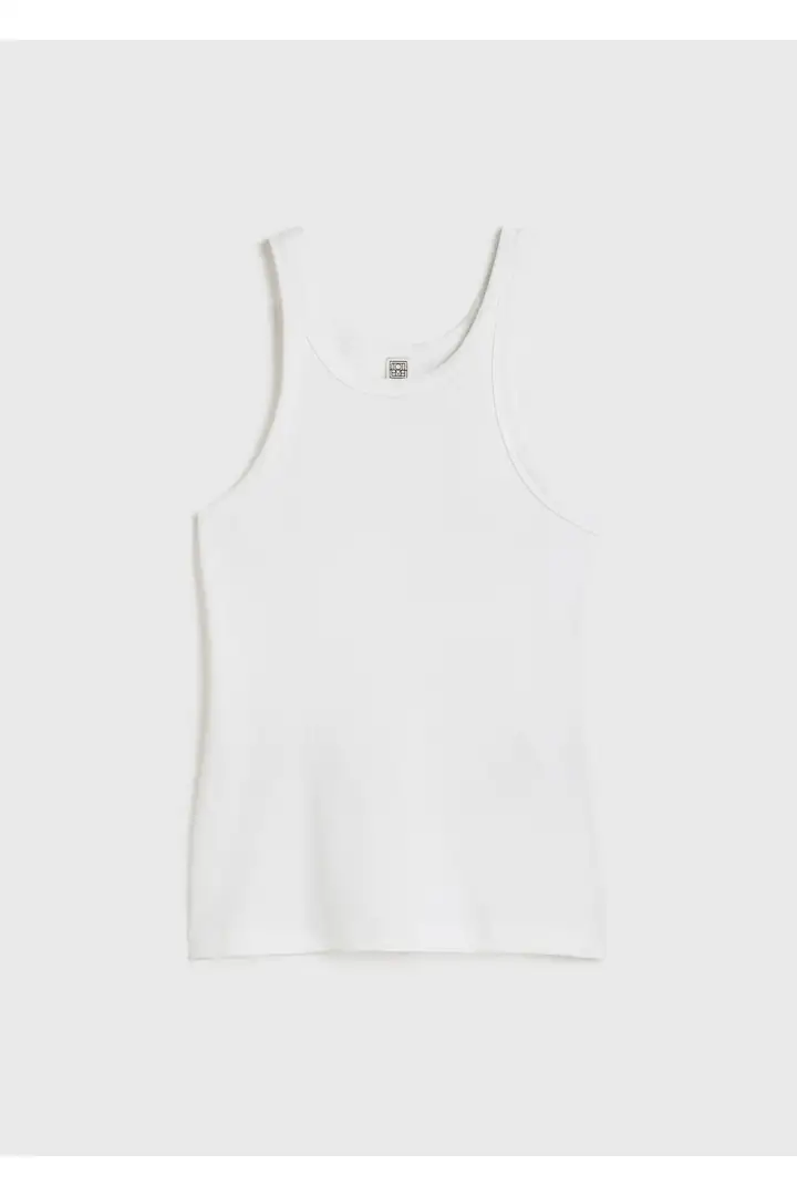 커브드 립 탱크탑 화이트