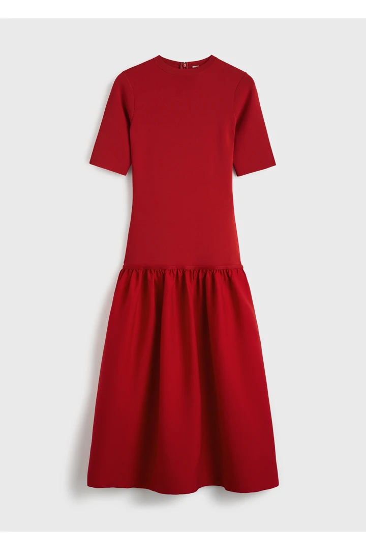 TOTEME default image 8 of 레드 in 트윈플라워 티셔츠 드레스 포피